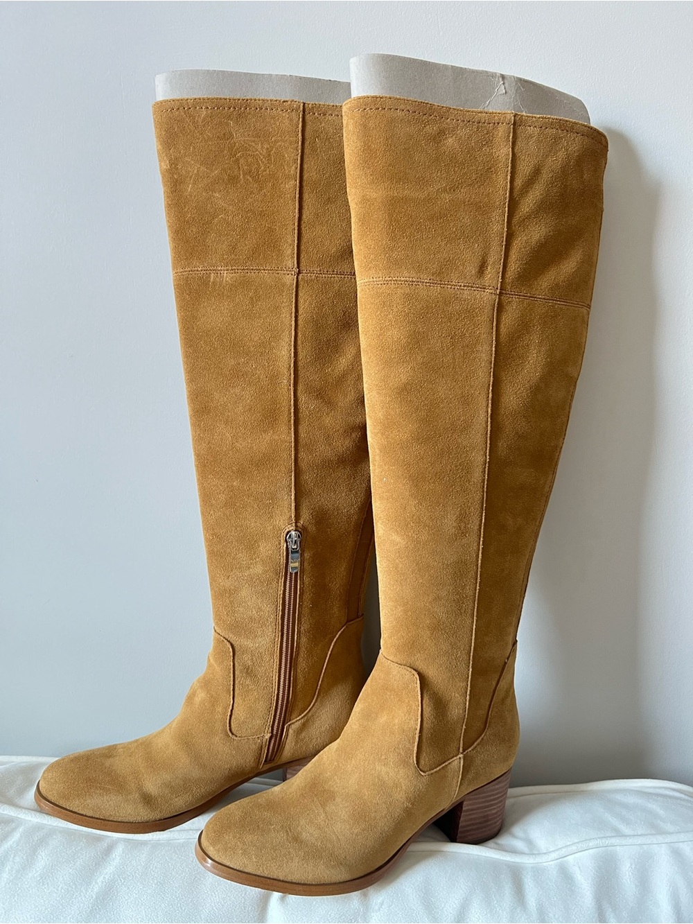 Marc Fisher Epic Over the Knee Boots Medium Brown Suede Size 7.5M Wide Calf